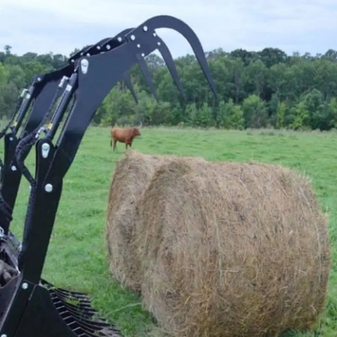 Top Dog Attachments' Bale Grapple: Streamline your bale handling with efficiency and precision.