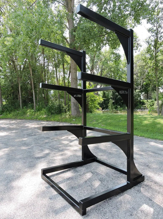 Robust buckeye rack for systematic storage of auger bits, optimizing workspace and contributing to a streamlined drilling process.